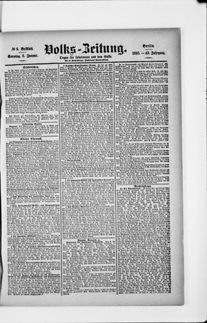 Volks-Zeitung vom 06.01.1895