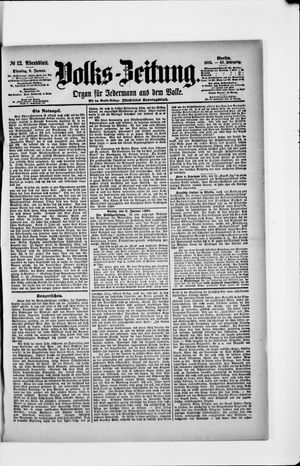 Volks-Zeitung vom 08.01.1895