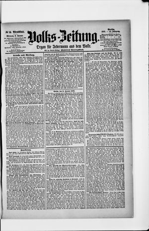 Volks-Zeitung vom 09.01.1895