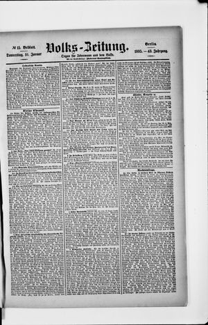 Volks-Zeitung vom 10.01.1895