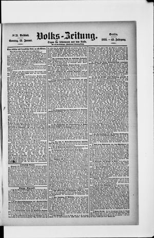 Volks-Zeitung vom 13.01.1895
