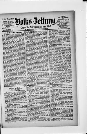 Volks-Zeitung vom 15.01.1895