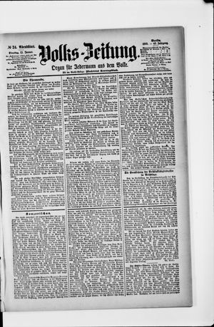 Volks-Zeitung vom 15.01.1895
