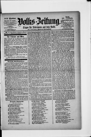 Volks-Zeitung vom 19.01.1895