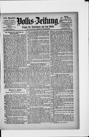 Volks-Zeitung vom 22.01.1895