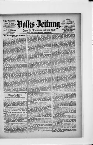 Volks-Zeitung vom 25.01.1895
