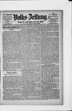 Volks-Zeitung on Jan 26, 1895