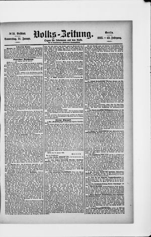 Volks-Zeitung vom 31.01.1895