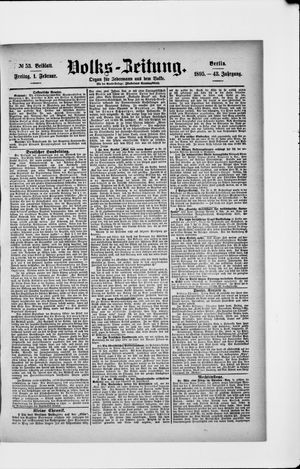 Volks-Zeitung vom 01.02.1895