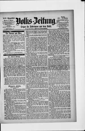 Volks-Zeitung on Feb 3, 1895
