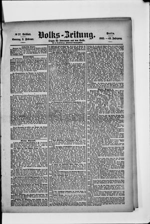 Volks-Zeitung on Feb 3, 1895