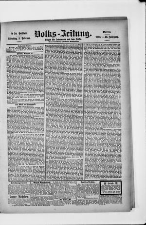 Volks-Zeitung vom 05.02.1895