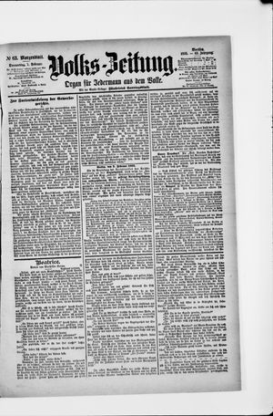 Volks-Zeitung vom 07.02.1895