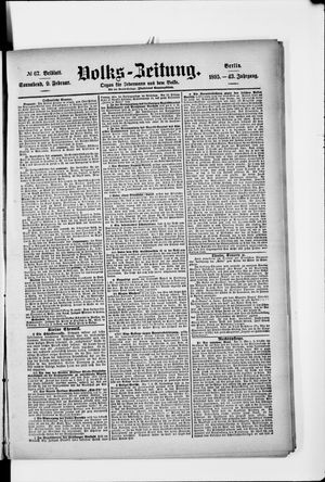 Volks-Zeitung vom 09.02.1895
