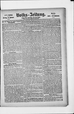 Volks-Zeitung vom 15.02.1895