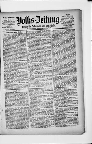 Volks-Zeitung on Feb 15, 1895