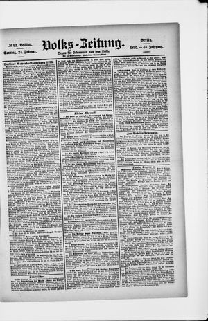 Volks-Zeitung vom 24.02.1895