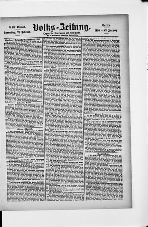 Volks-Zeitung vom 28.02.1895