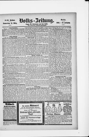 Volks-Zeitung on Mar 21, 1895