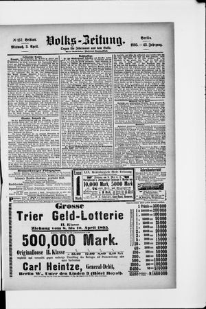 Volks-Zeitung vom 03.04.1895