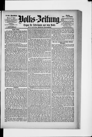 Volks-Zeitung vom 08.04.1895