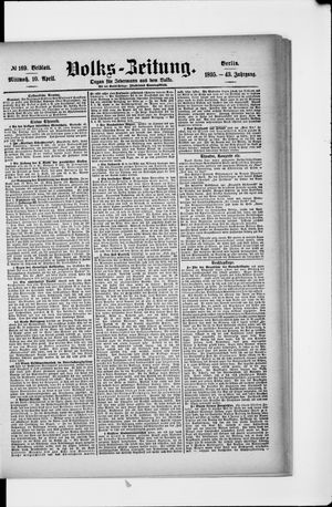 Volks-Zeitung vom 10.04.1895