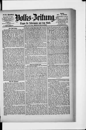Volks-Zeitung vom 11.04.1895