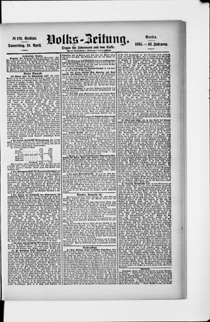 Volks-Zeitung vom 18.04.1895