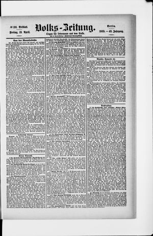 Volks-Zeitung vom 19.04.1895
