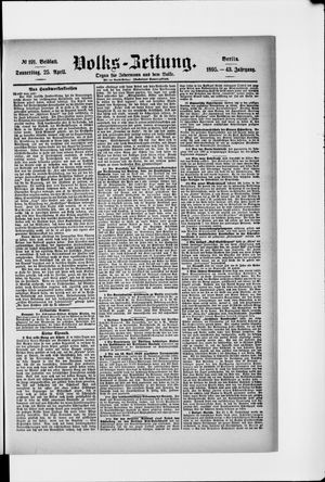 Volks-Zeitung vom 25.04.1895