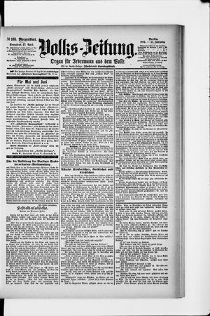 Volks-Zeitung vom 27.04.1895