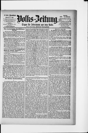Volks-Zeitung vom 01.05.1895