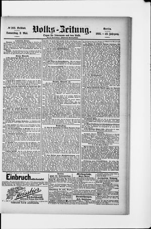Volks-Zeitung vom 02.05.1895