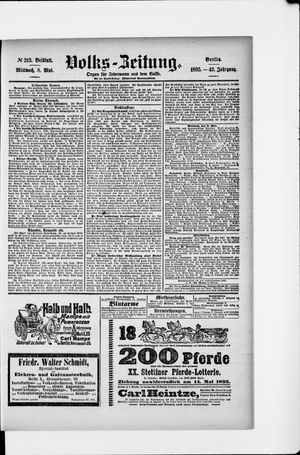 Volks-Zeitung on May 8, 1895