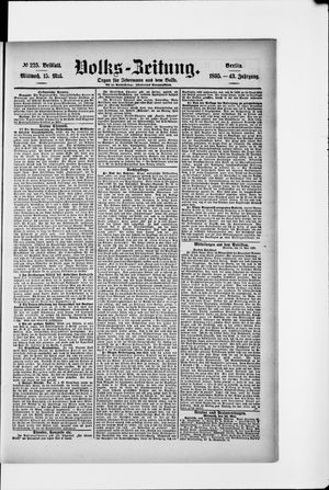 Volks-Zeitung vom 15.05.1895
