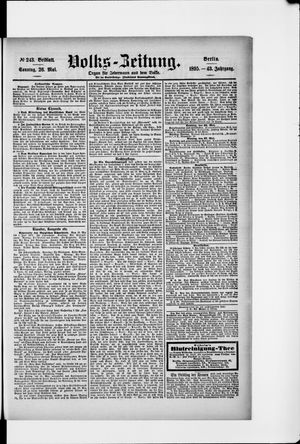 Volks-Zeitung on May 26, 1895