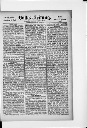 Volks-Zeitung on Jun 15, 1895