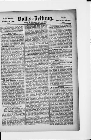 Volks-Zeitung vom 26.06.1895