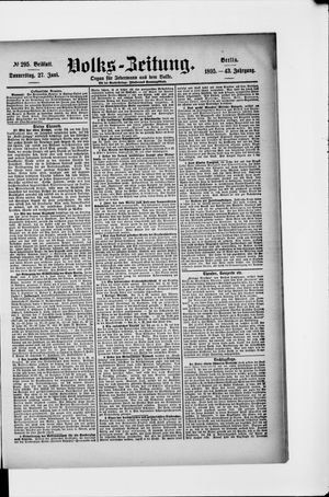 Volks-Zeitung vom 27.06.1895