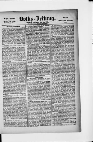 Volks-Zeitung vom 28.06.1895