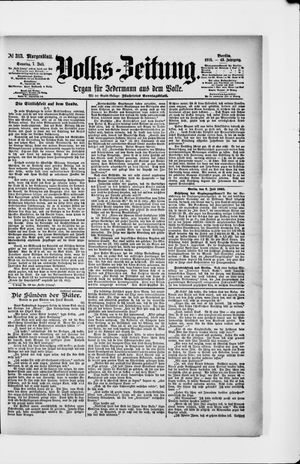 Volks-Zeitung vom 07.07.1895