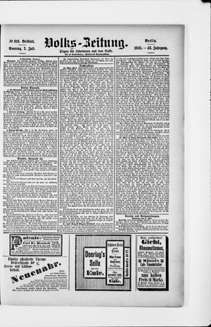 Volks-Zeitung vom 07.07.1895