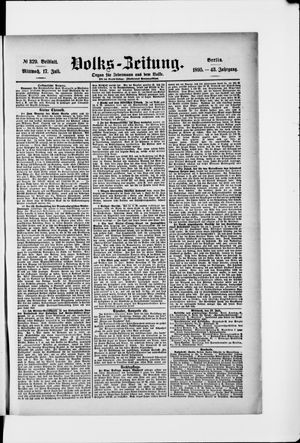 Volks-Zeitung vom 17.07.1895