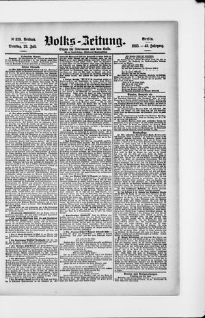Volks-Zeitung vom 23.07.1895