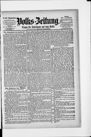 Volks-Zeitung on Jul 25, 1895