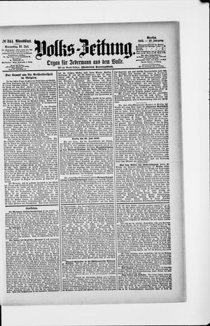 Volks-Zeitung vom 25.07.1895