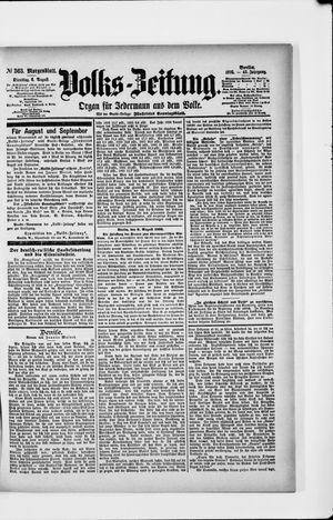 Volks-Zeitung vom 06.08.1895