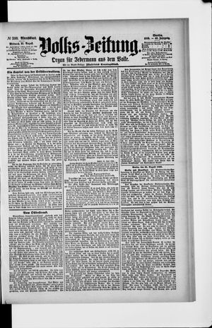 Volks-Zeitung vom 21.08.1895