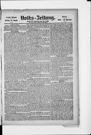 Volks-Zeitung on Aug 23, 1895