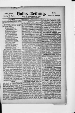 Volks-Zeitung vom 25.08.1895